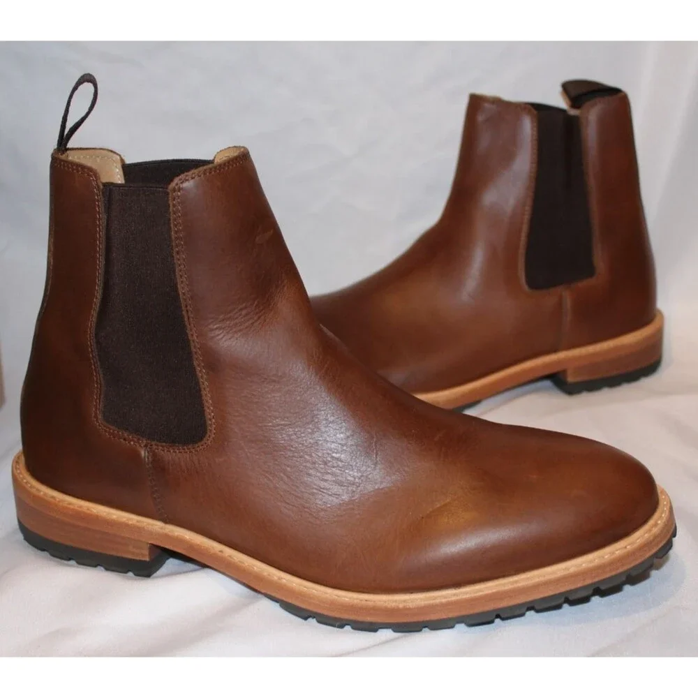 Nisolo Men's Brown Marco Everyday Chelsea‎ Leather Boots $268 NEW